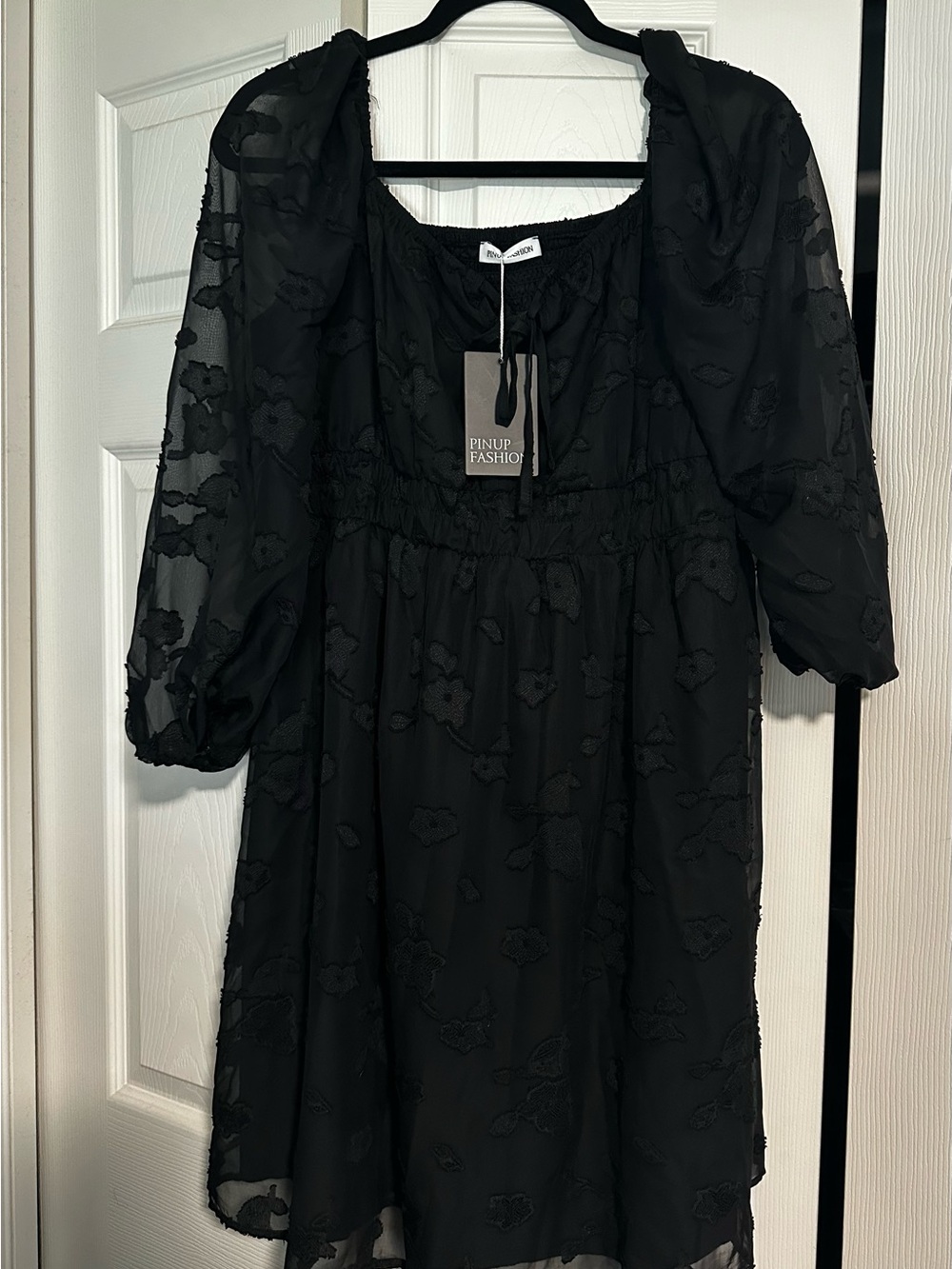 Pinup Fashion Plus Size Wedding Guest Dress Black Floral